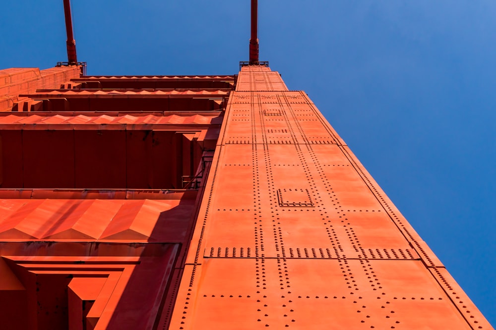 structural shot of red building