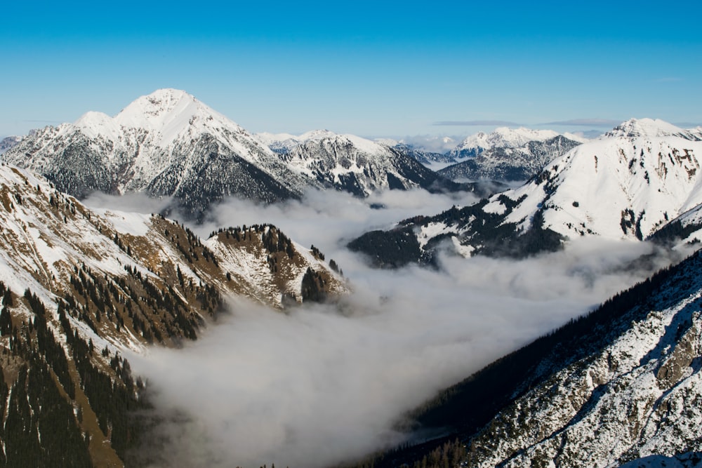 gray mountains under blue sky