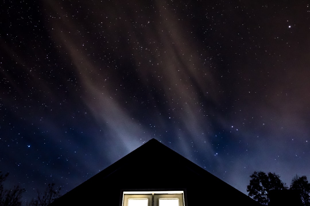 house under dark sky