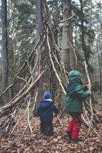 two people on forest