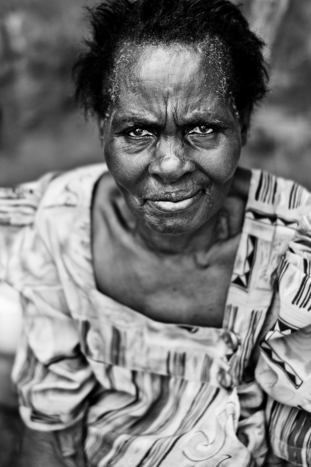 grayscale photo of woman wearing dress