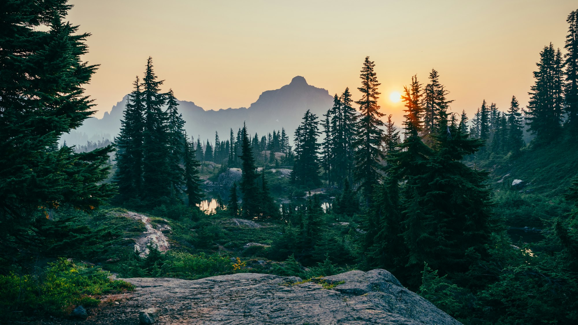 Smoky morning in Cascades