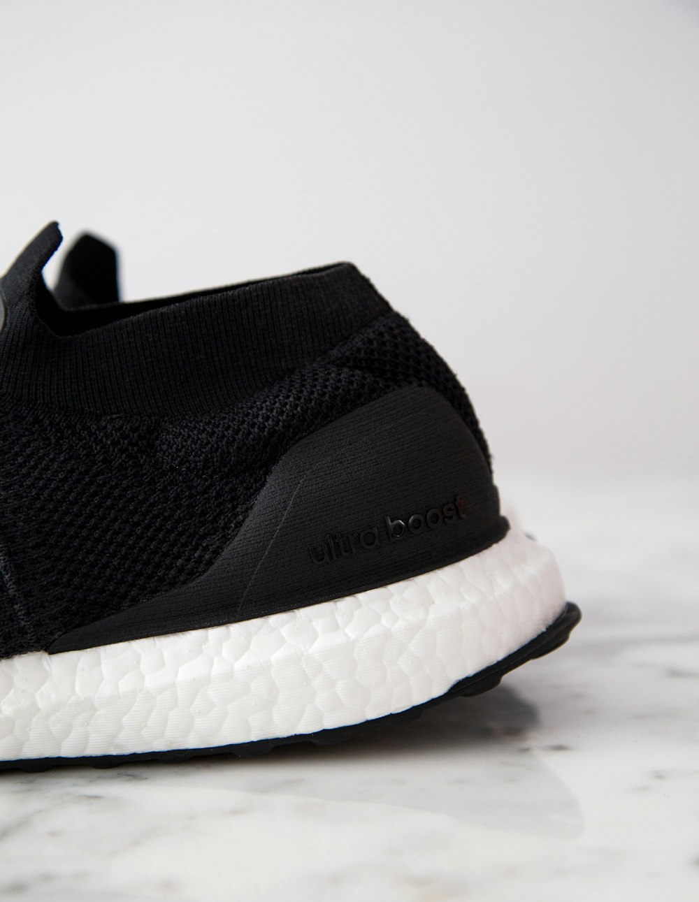 black and white adidas UltraBOOST shoe