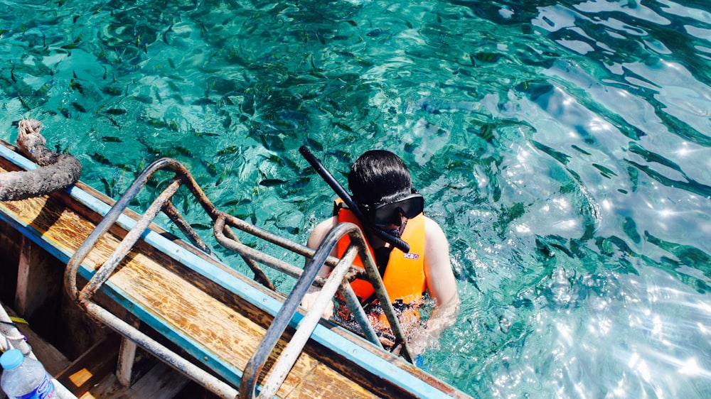 person snorkling