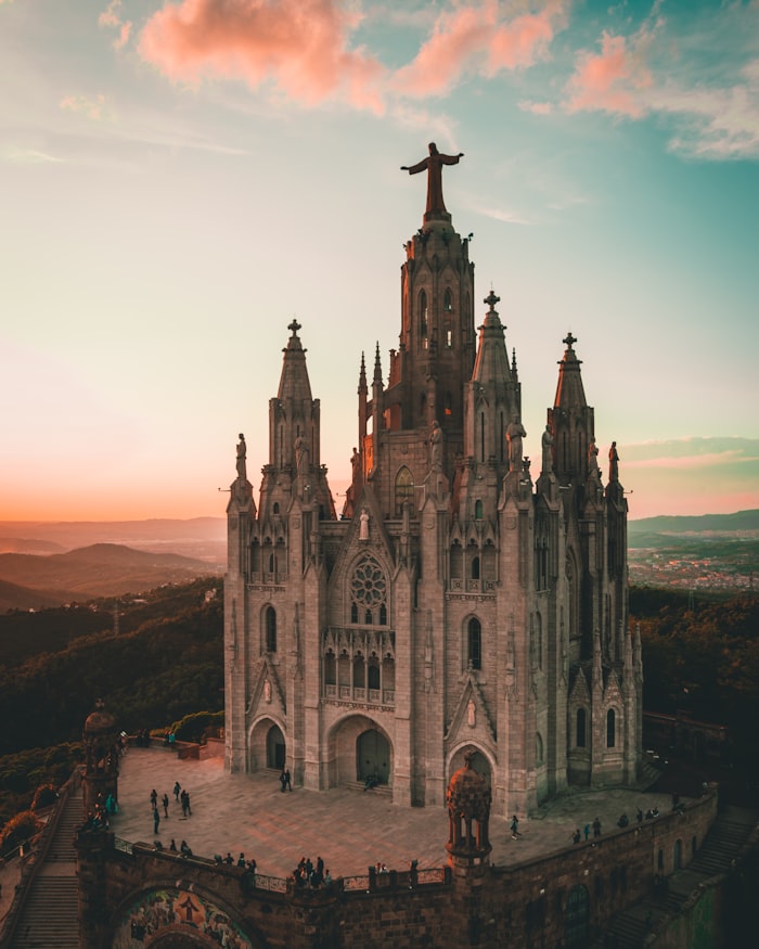 Historic Italian Catholic church with ornate interior in a New York Italian neighborhood