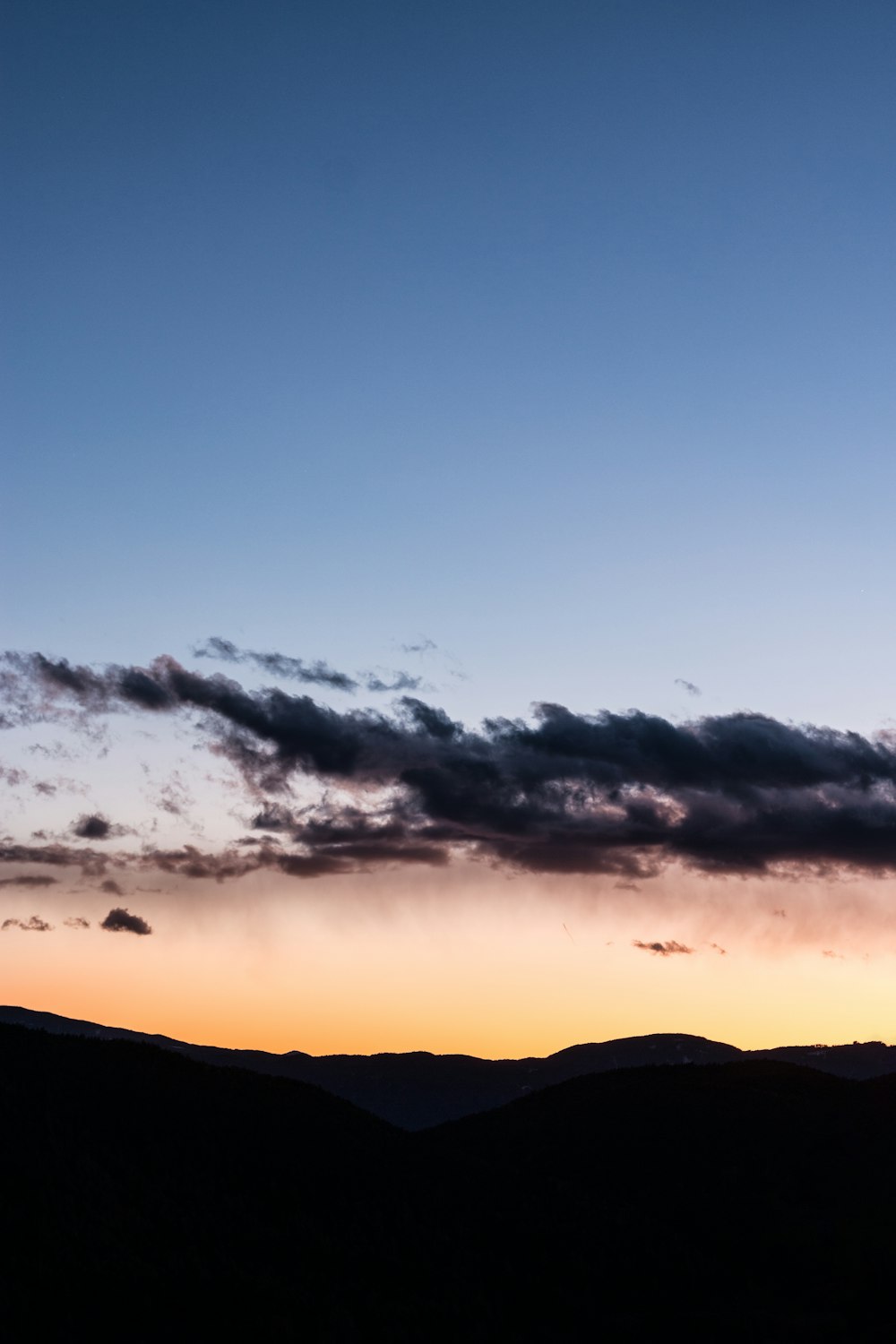 mountains during sunset