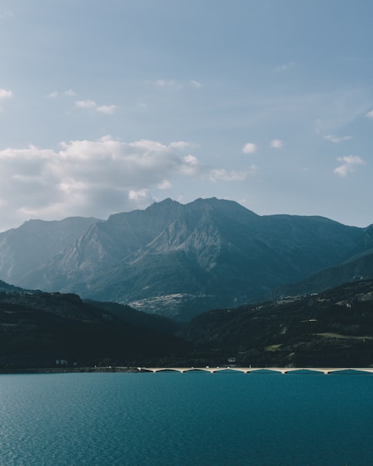 body of water and mountain in Hautes-Alpes France