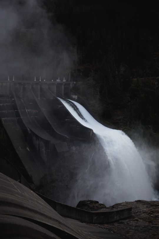 dam pouring water during nighttime in Ross Lake National Recreation Area United States