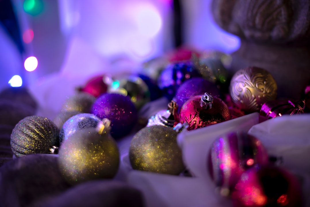 assorted Christmas baubles