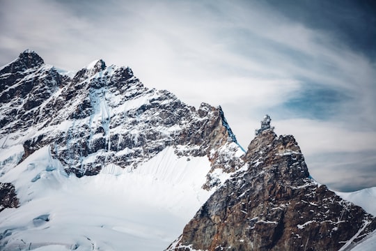 closeup photo of snow coated mountain in Jungfraujoch Top of Europe Switzerland