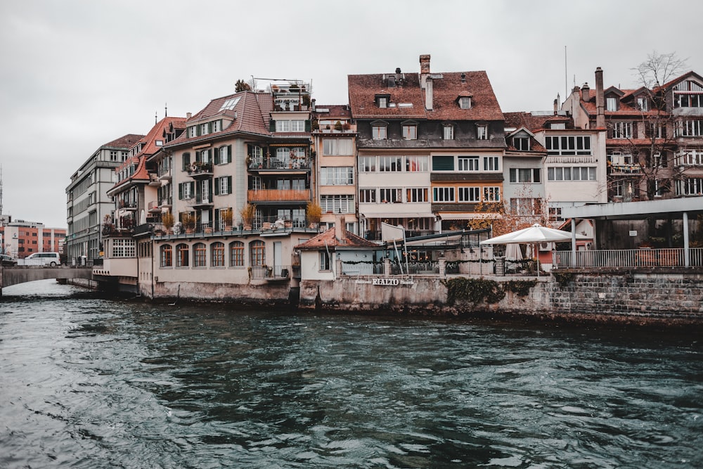 concrete structures near body of water