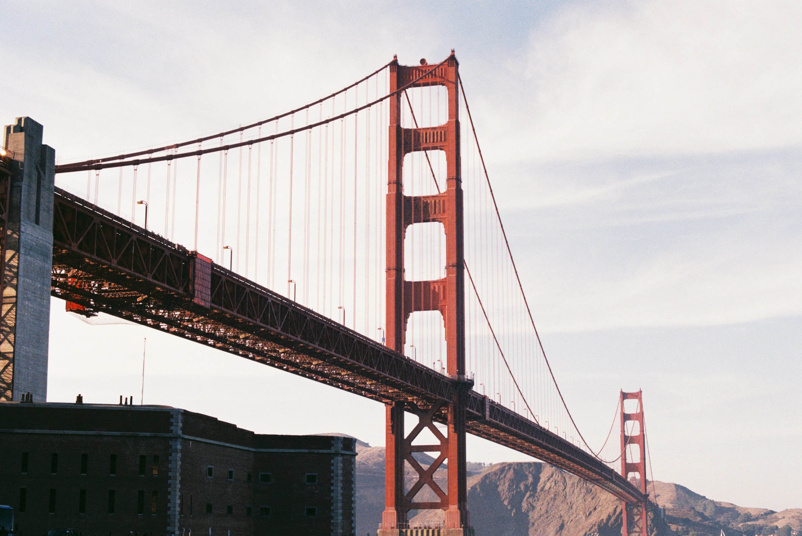 Golden Gate Bridge in the sunset