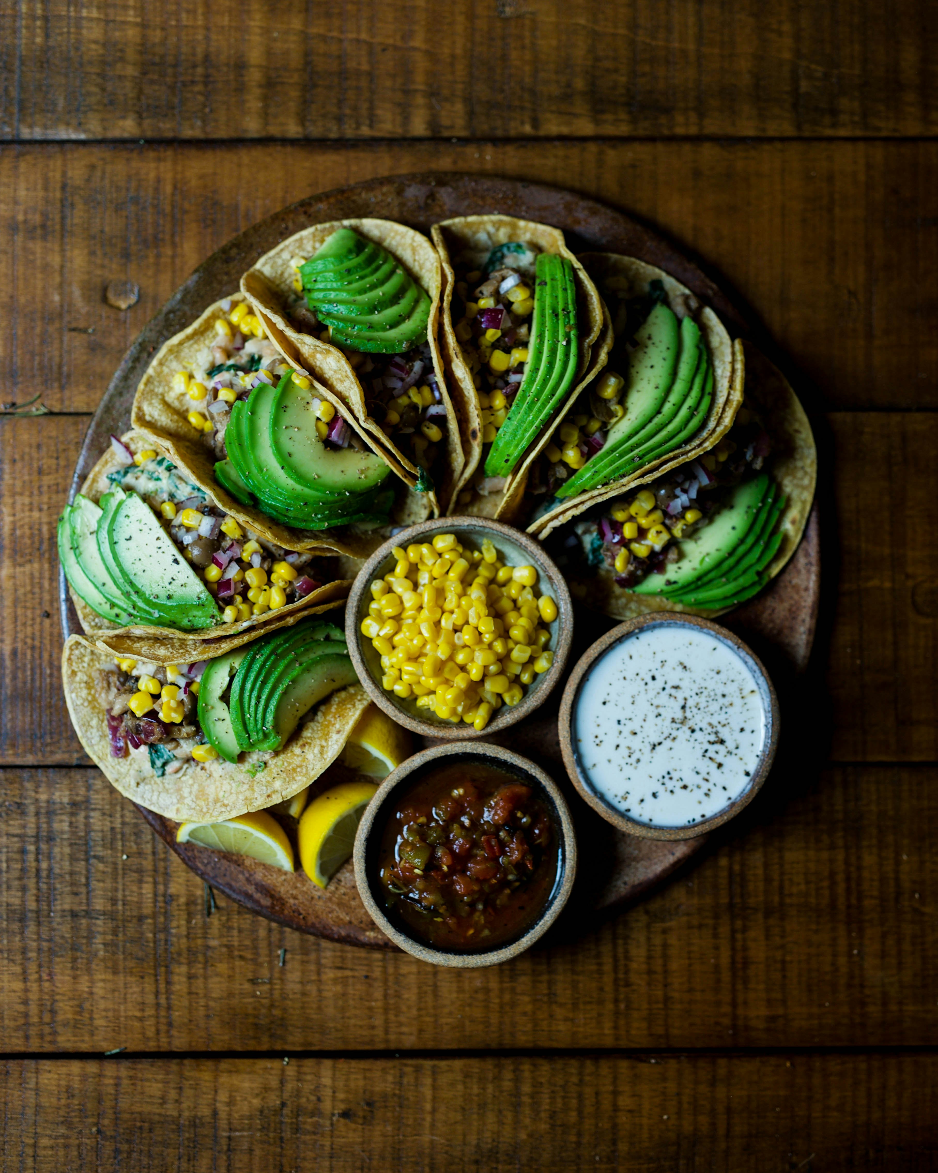 Cheesy avocado tacos