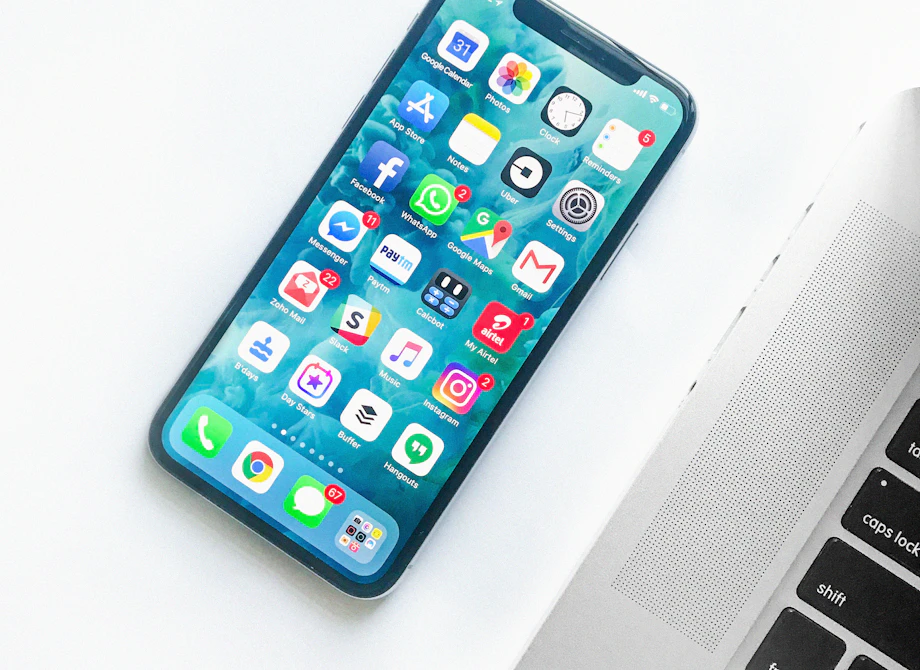 スマートフォンで撮影する様子