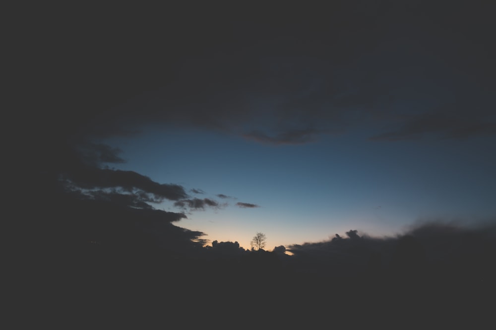 silhouette of clouds