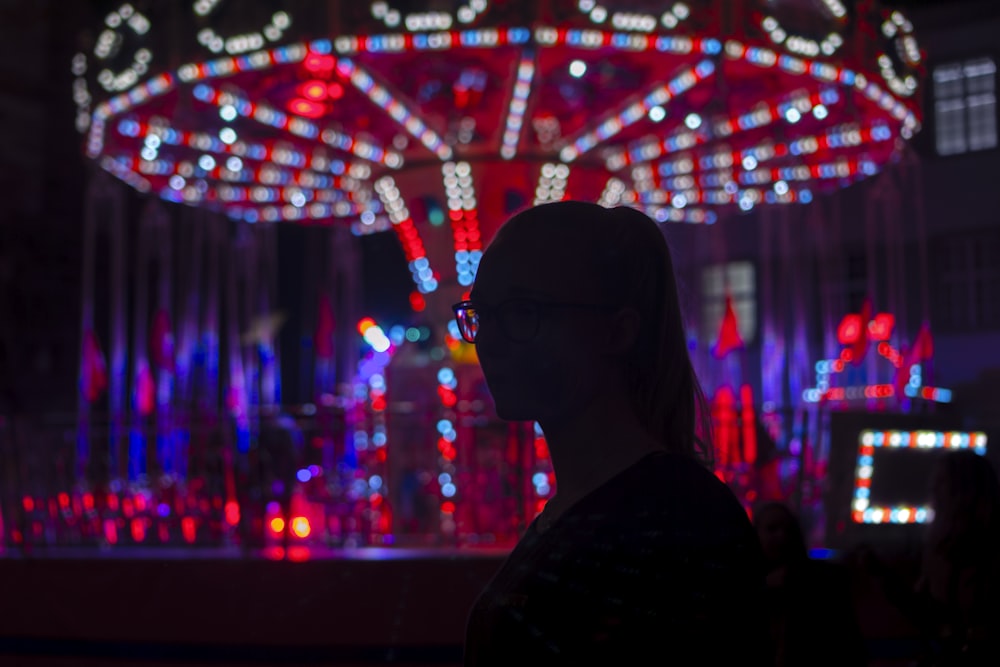 closeup photo of red and white neon lights