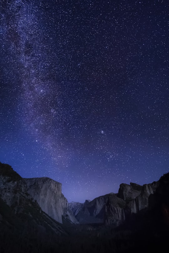 photograph of milky way in Tunnel View United States