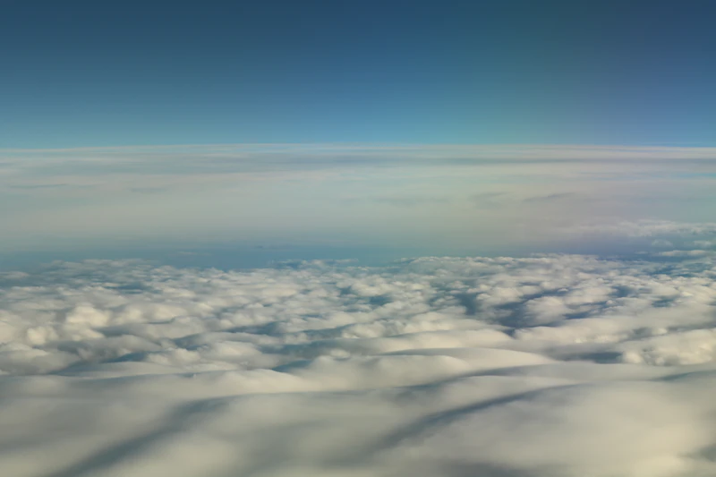 Aerial view of clouds over the sea