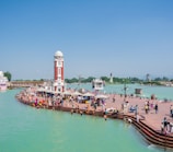 people in park surrounded by body of water during daytime