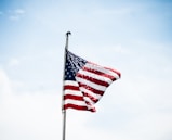 Waving American flag