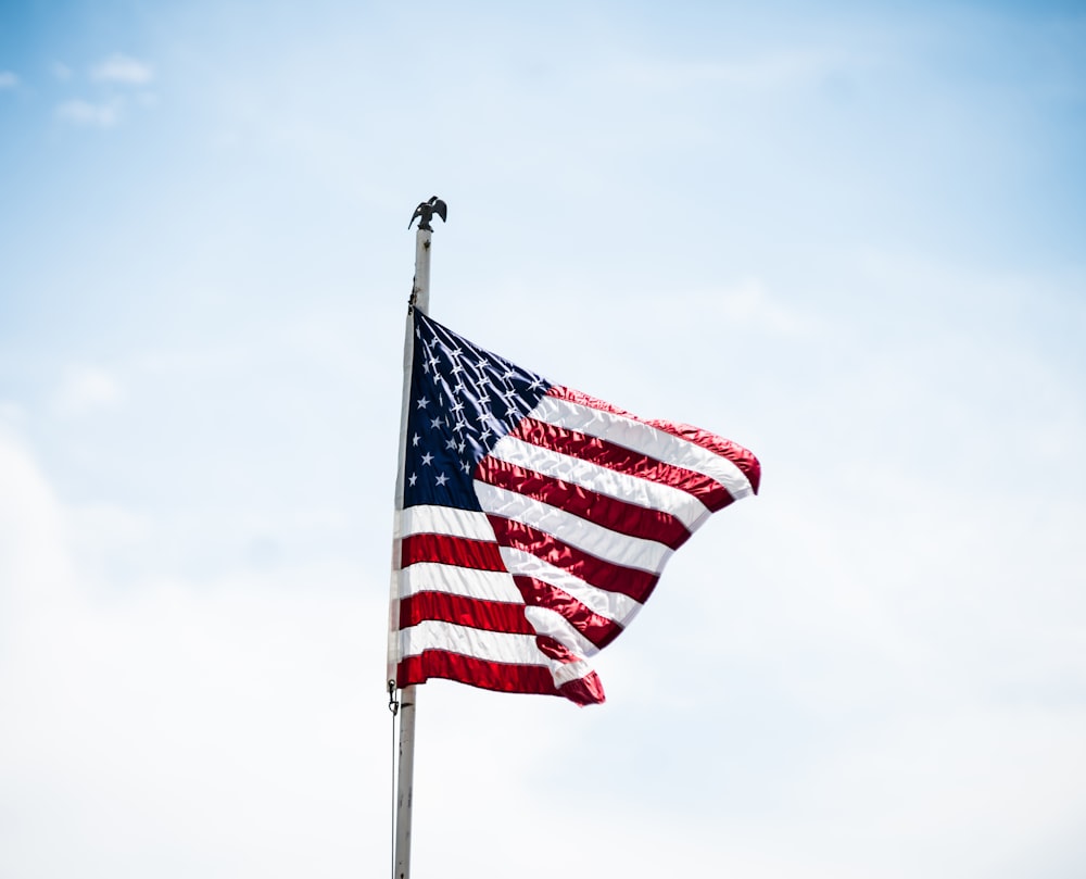 Waving American flag