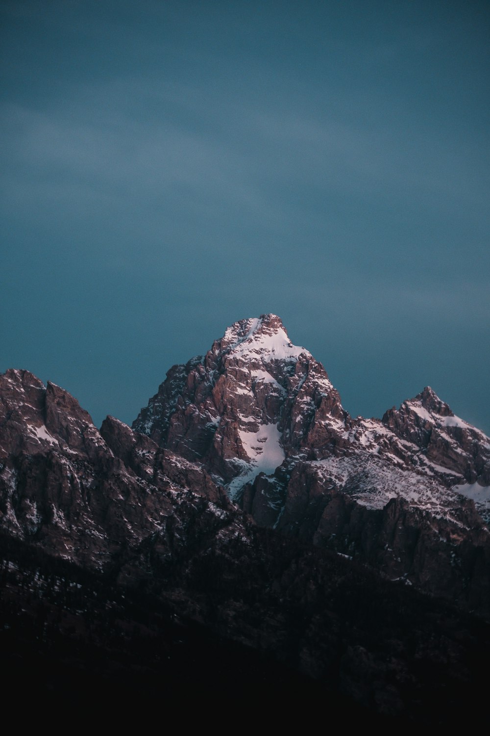 mountain covered with snow