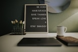 rectangular brown quote board