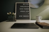 rectangular brown quote board