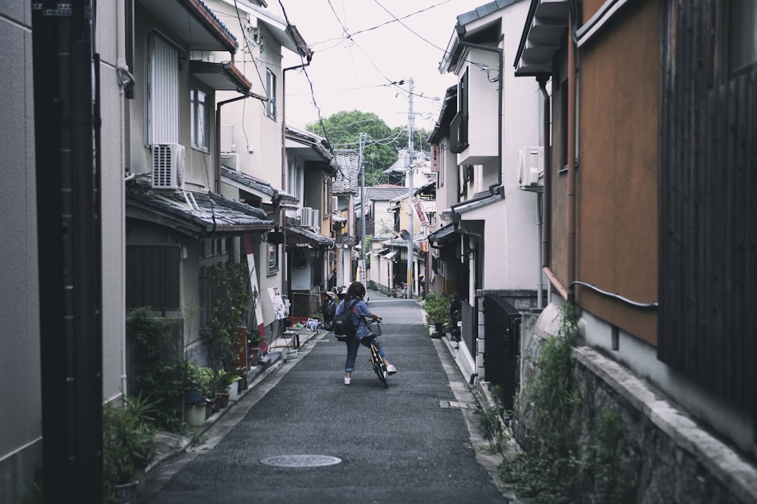 girl walking on the street,
