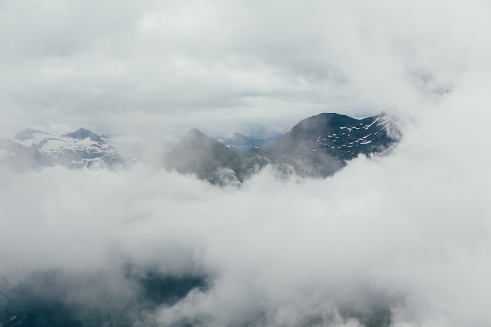 photo of misty mountain