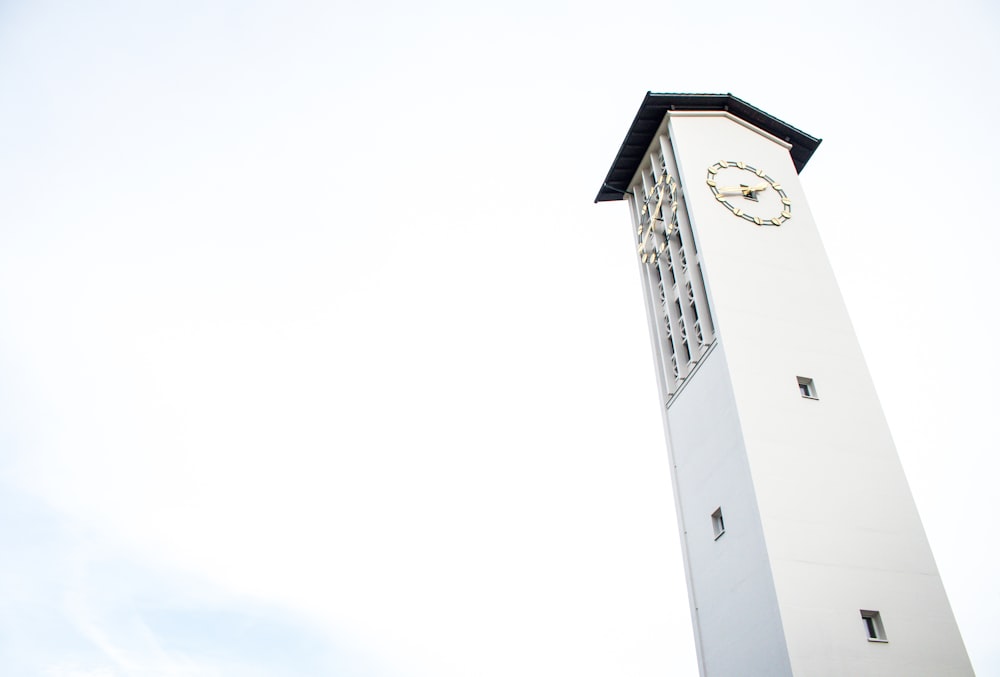 white building with clock