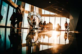 people walking inside the building