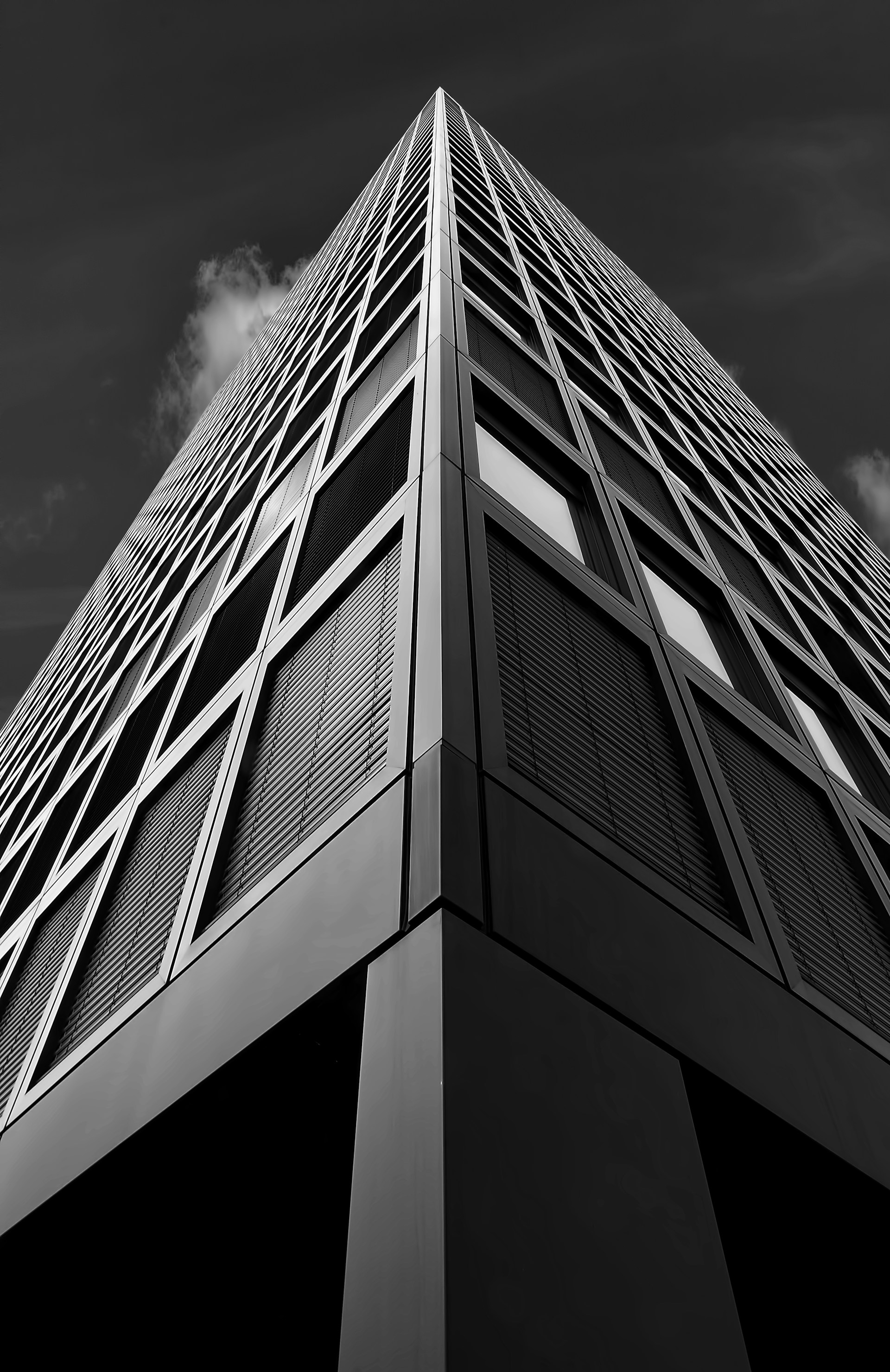 low angle photography building