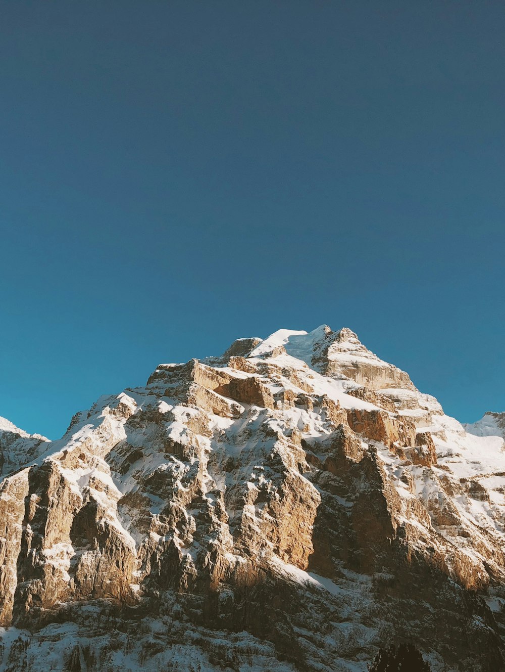 brown and white mountains