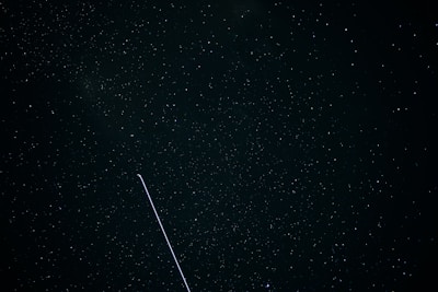 A shooting star streaking across the night sky, capturing moments of inspiration and breakthrough leadership.