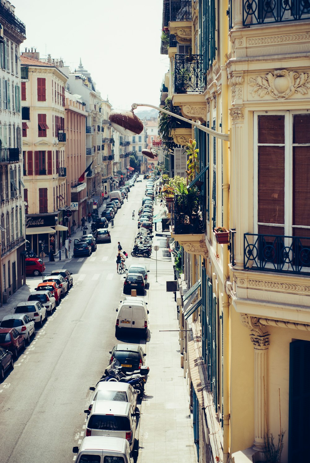 cars parking at both sides of the street