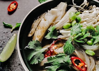 vegetables on cook pot