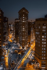 aerial photography of city buildings