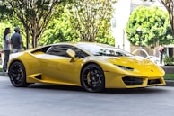 yellow sports car