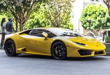 yellow sports car