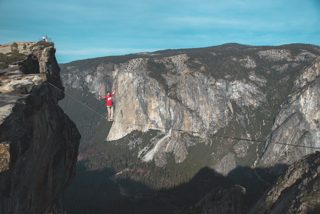 Extreme sport photo spot Taft Point Yosemite National Park