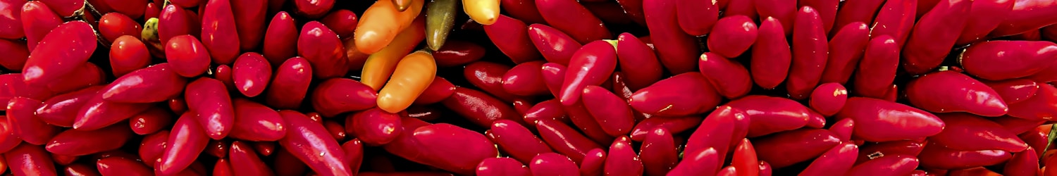 yellow and red chilis