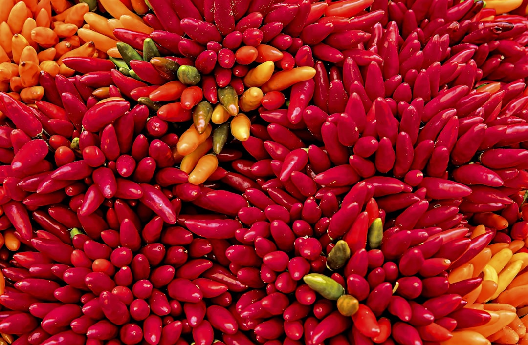 yellow and red chilis, Spicy