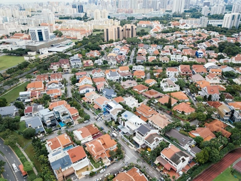 aerial photo of residence house
