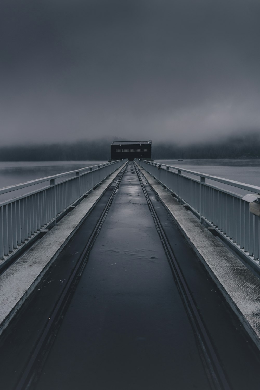bridge under rainy weather