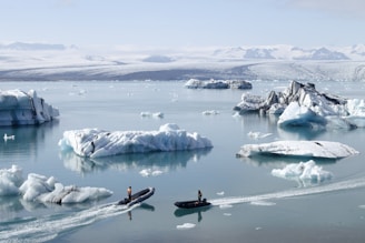 man on inflatable boat