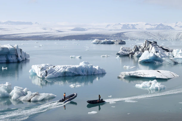 man on inflatable boat