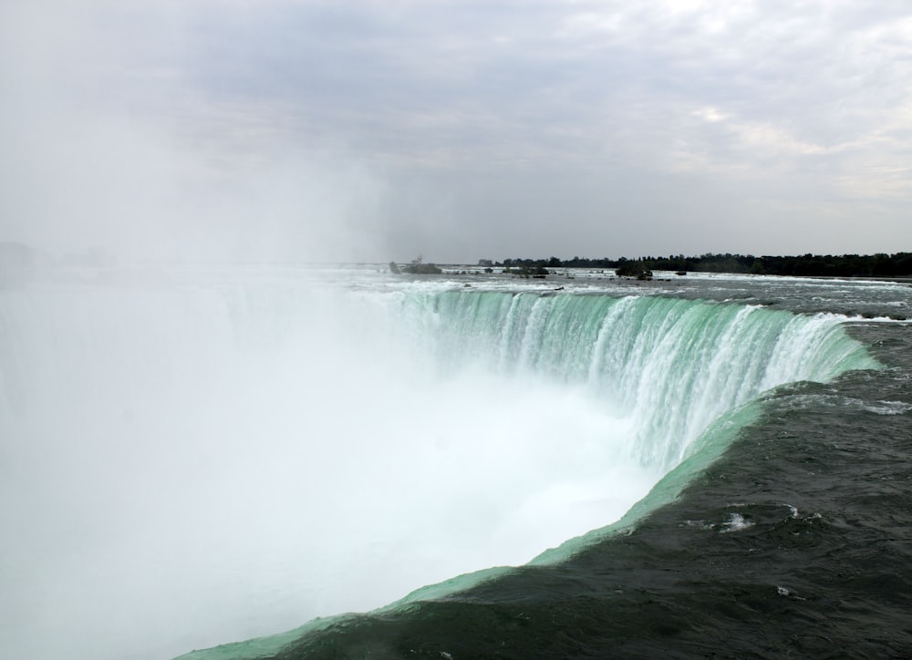 landscape photography of waterfalls