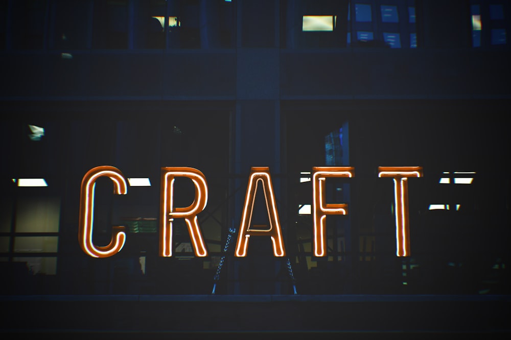 craft neon signage at nighttime