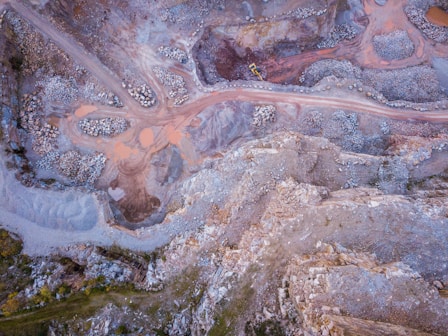 aerial photo of mining area at daytime